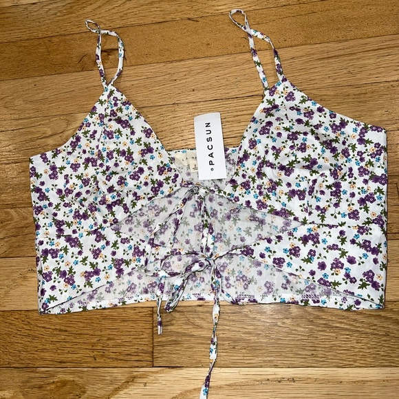 PacSun Floral Crop Top - Picture 3 of 4